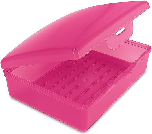 Soap Box Raspberry, 1 Ct - Made in The USA - Soapbox with Hinged Lid and Secure Latch