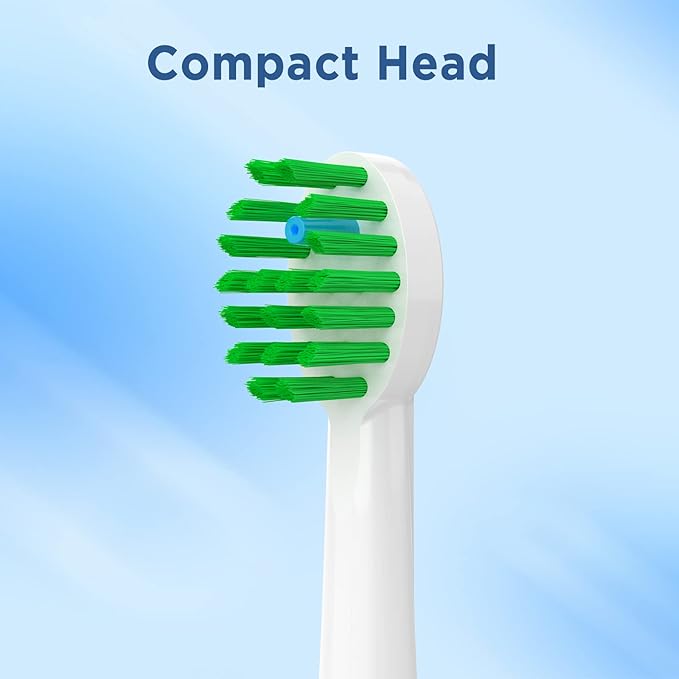 Replacement Toothbrush Heads for All Waterpik Sonic Fusion Models (SF-01, SF-02, SF-03, and SF-04 Series), Compact, with Covers, 10 Count, White
