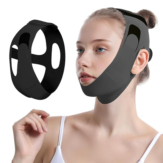 Chin Strap for Sleeping, V Line Lifting Mask & Double Chin Reducer, Reusable Material for Jawline Face Slimming, 3D Breathable and Comfortable Design