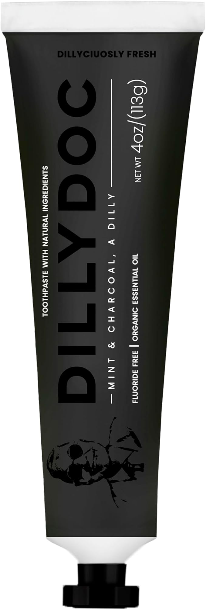 Fluoride-Free Mint Toothpaste for Fresh Breath, Gentle on Teeth, Natural Ingredients, Eco-Friendly Bioplastic Tube, Sustainable Oral Care for Adults and Kids (3 Pack, Mint & Charcoal)