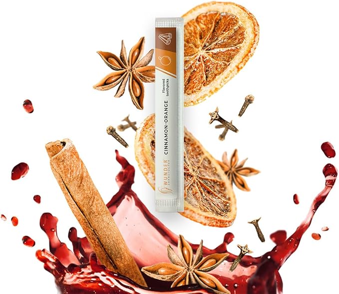 Wonder Toothpicks with Flavor - 100x Flavored toothpicks Individually Packed in 8 Refreshing Varieties - Gentle Oral Hygiene - Fresh Breath - Individually Packed Toothpicks with Flavor