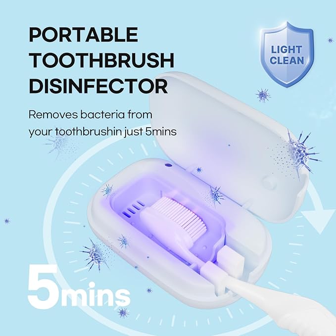 HubiCare Toothbrush Case, Spring pastel Color Portable Mini Toothbrush Covers with Holder, Rechargeable Travel Home Toothbrush And Holder, Cleaner Case for All Electric & Manual Toothbrushes (Yellow)