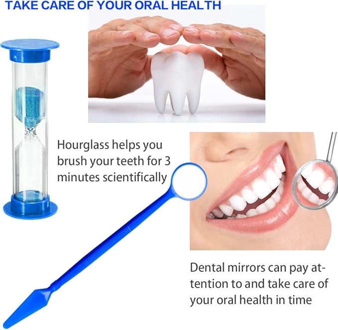 Wenge Portable Orthodontic Oral Care Kit - 2Pack - Travel Kit for Patients, Interdental Brushing Wax Floss Toothbrush Cleaning(Purple & Blue)