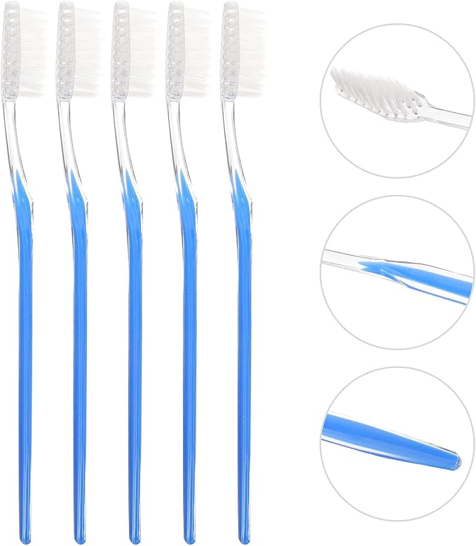 Disposable Travel Toothbrushes 50Pcs Soft Bristles Plastic Portable Tooth Brush Set for Camping Hotel Use