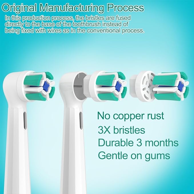 Replacement Heads Compatible with Oral B iO Electric Toothbrush, Toothbrush Heads Fit for Oral-B iO 2/3/4/5/6/7/8/9/10 Series with Covers, White 8pcs