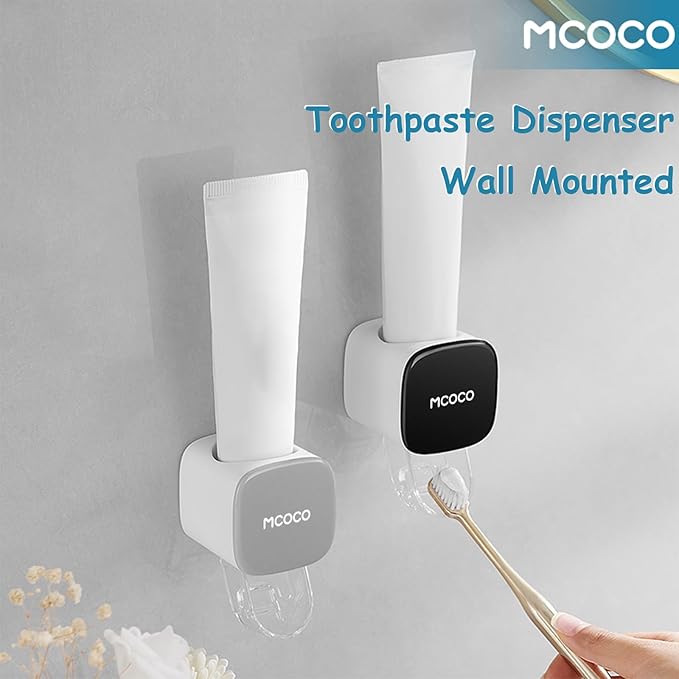 Toothpaste Squeezer Minimalist Toothpaste Squeezer Wall Mounted for Bathroom 1 Pcs Grey