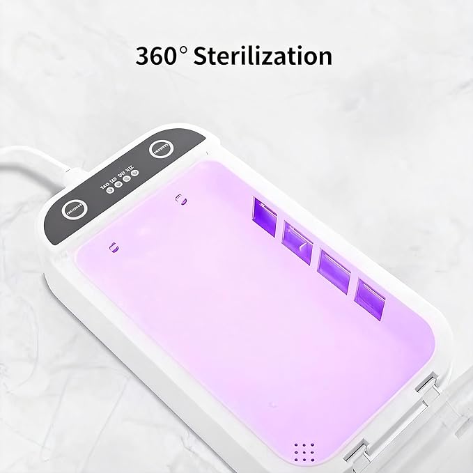 Dental Tools and UV-C Cleaning and Storage Box for Stainless Steel Teeth Cleaning Tools Electric toothbrushes and Various Oral Hygiene Devices
