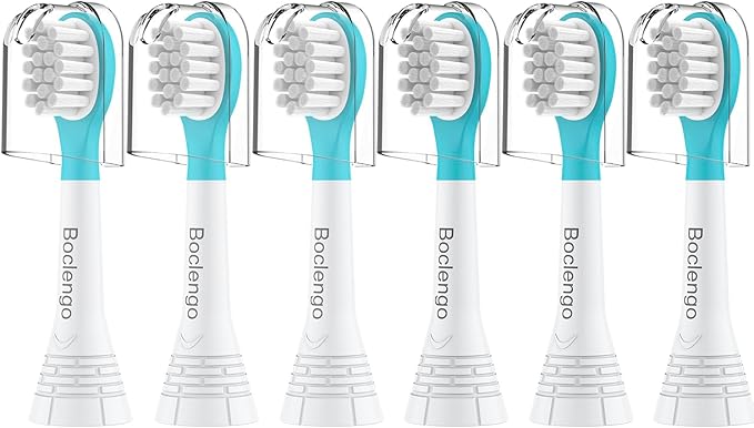 Kids Replacement Toothbrush Heads for Philips Sonicare Kids Replacement Heads HX6340,Compact Brush Head for 3-7 Child,for Phillips Sonic Care Electric Kid Small Brush HX6032/94,HX6350,HX6320,6 Pcs