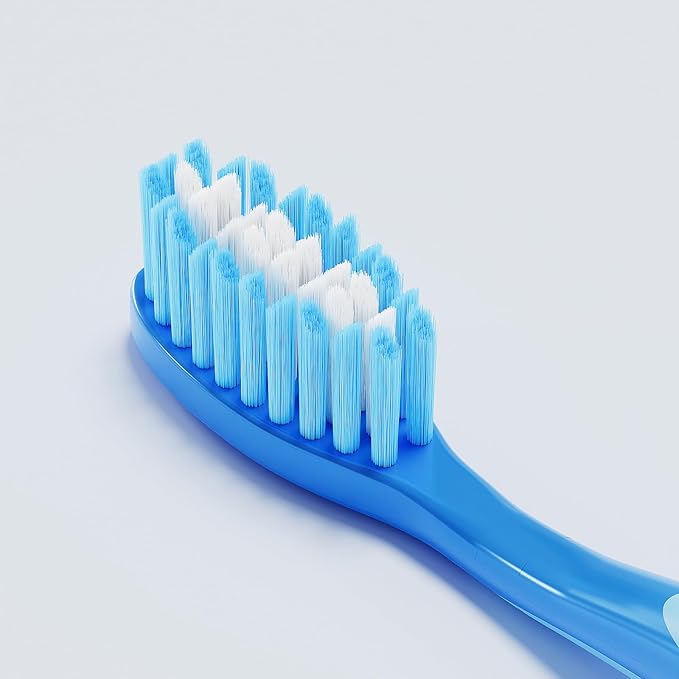 Manual Medium Bristles Toothbrush for Adults,Whitening Toothbrush with Spiral Medium Bristles for Smoke Tea Coffee Stain, Deep Plaque Removal, Rounded Bristle Tips for Gentle Cleaning, 5 Pack