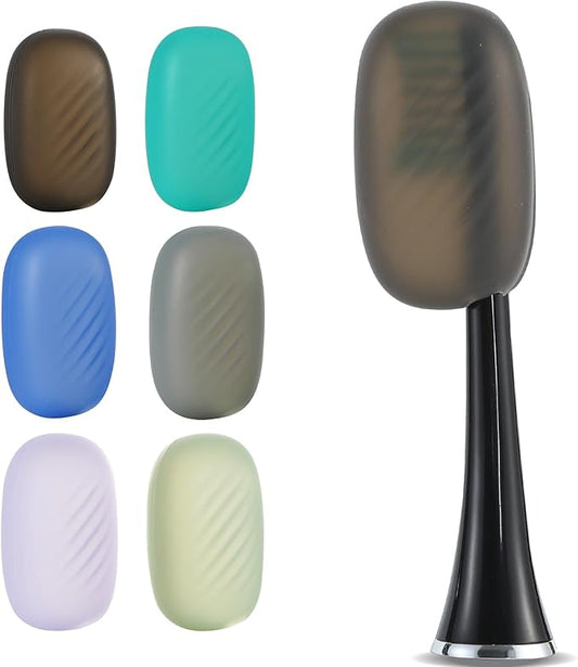 6 Packs Silicone Toothbrush Covers, Tooth Brush Cover Cap for Electric & Manual Toothbrush Heads