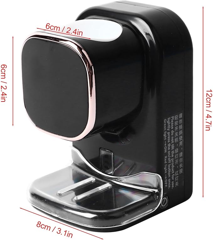 Automatic Toothpaste Dispenser with Responsive Sensor, Tooth Pastetooth Paste Dispenser Automatic Dispensing, Toothbrush Holder Wall Mounted Space Saving for Family (Black)