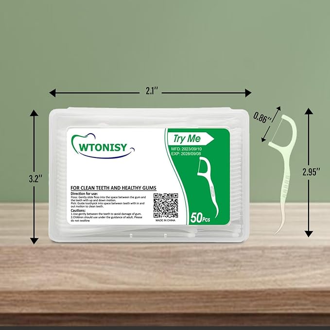 Dental Floss Picks Unflavored Floss Picks,300 Count Travel Tooth Picks Flossers,Floss Sticks for Teeth,car,Work Office,Family, Hotel, Restaurant use Portable Floss Dispenser