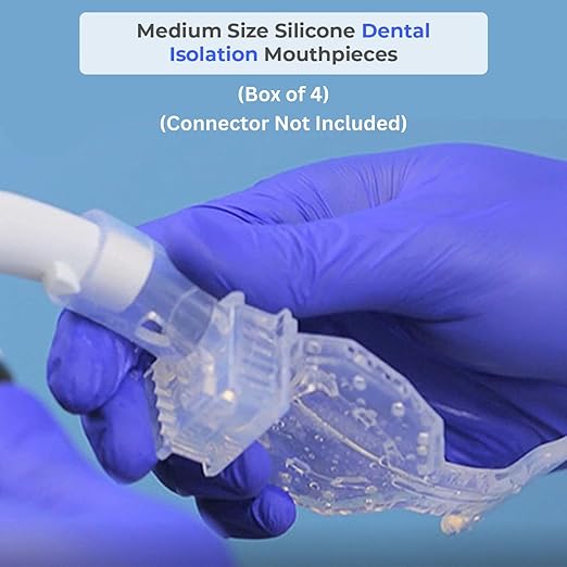 DryShield Isolite Style Mouthpieces - Medium Size (Box of 4) Autoclavable Reusable Ideal for Teens & Adults with Permanent Molars