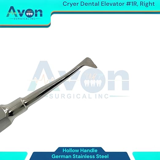 Root and Tooth Extraction Dental Cryer Elevator Pick, Sharp Angled Tip, Color-Coded Handle Ends | Autoclave-Safe German Stainless Steel Dental Instruments (2, #1L+#1R Cryer - Set)