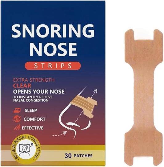 30 Pack Nasal Strips for Snoring, Anti-Snoring Nose Tape to Help Stop Snoring and Relieve Nasal Congestion. Sleep、Exercise Breathing, Extra Strength Anti-snoring Solution.