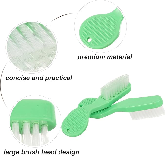 SECFOU Large Head Manual Toothbrush 10pcs Soft Bristles Wear-Resistant Oral Cleaning Brush with Short Handle for Travel and Household Use