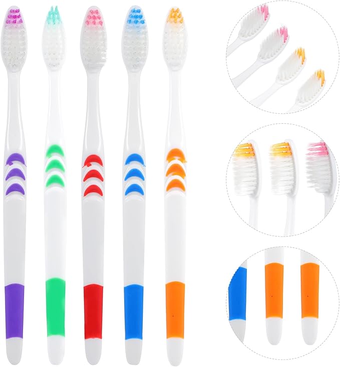 30pcs Disposable Soft Bristle Toothbrushes Bulk Pack for Travel and Home Use Ergonomic Handle Lightweight Portable Oral Care for Hotels and Trips