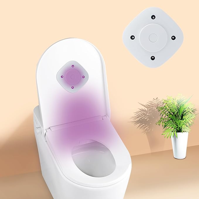 Toilet Lid Clean Lights Smart Toilet Lid UV Light Attachment with Built-in Rechargeable Battery, Reduces Bacterial Exposure, Easy-to-Install Hygiene Solution for Bathroom Cleanliness