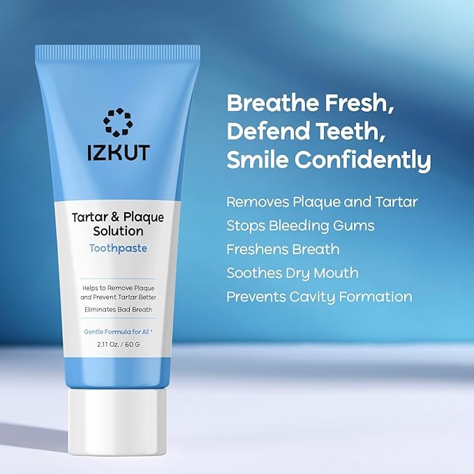 Plaque & Tartar Remover Toothpaste for Teeth: Removes Plaque & Controls Tartar Build-up – Long-Lasting Fresh Breath, Deep Cleansing, Gum-Friendly Formula, Mint, 2 Pack