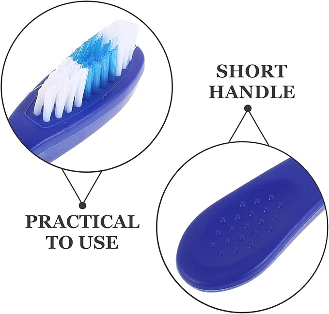 Outanaya 10Pcs Mini Size Disposable Prison Toothbrushes Short Handle 13.5Cm Finger Cuff Oral Cleaning Tools for Hospitals, Detention Centers, and Travel
