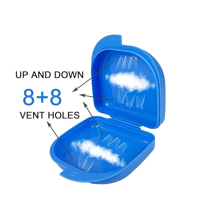10 Pack Retainer Case,Dental Retainer Box with Vent Holes,Multicolor Storage Container for Aligner Mouth Guard Denture Box (Mix Colors)