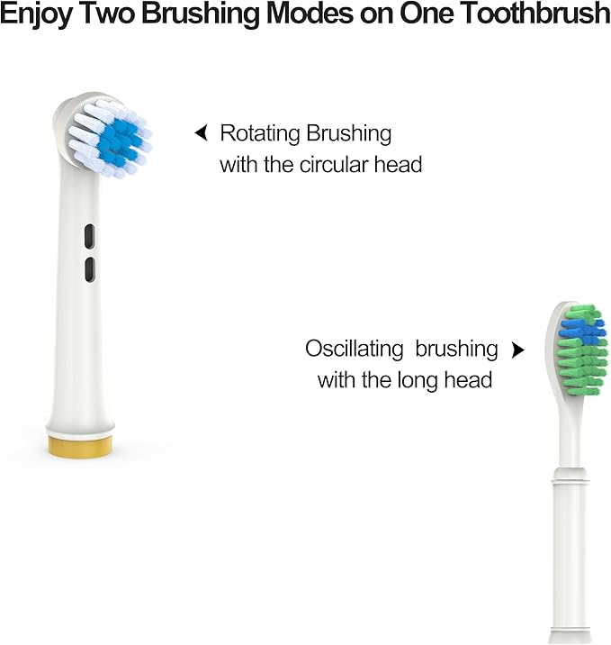 Both Rotating and Oscillating Replacement Toothbrush Heads for Oral B Electric Toothbrush Precision Clean Brush Heads Refill Compatible with Oral B Braun Pro Smart Genius Toothbrushes