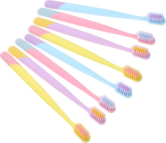10pcs Soft Bristle Adult Toothbrushes Compact Small Brush Head Portable Manual Toothbrushes for Travel and Daily Oral Cleaning