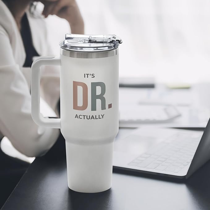 PhD Graduation Gifts, Doctor Gifts, It's Dr Actually Tumbler 40oz, Doctor Phd Doctorate Gift for Women Men Doctoral Graduates, Doctorate Doctors Graduation Gift, Doctoral Degree