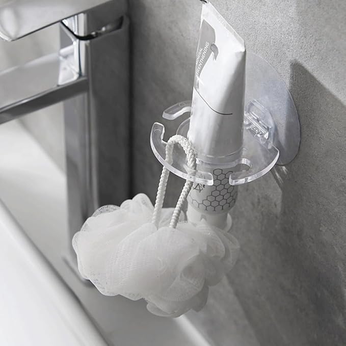 Garneck 5pcs Wall Mounted Toothbrush Organizer Suction Cup Toothbrush Holder Rack for Bathroom Storage Space Saving Dental Rack
