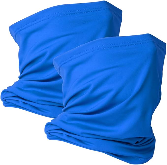 VULKIT 2 Pack Neck Gaiter Face Mask Scarf Reusable Bandanas Tube UV Protection Balaclava Outdoor Sport for Men and Women
