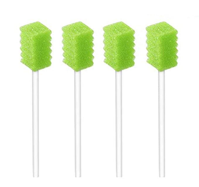 (250 Pack) Disposable Oral Swabs, Sterile Dental Sponge Swabsticks Unflavored for Mouth, Gum Cleaning.