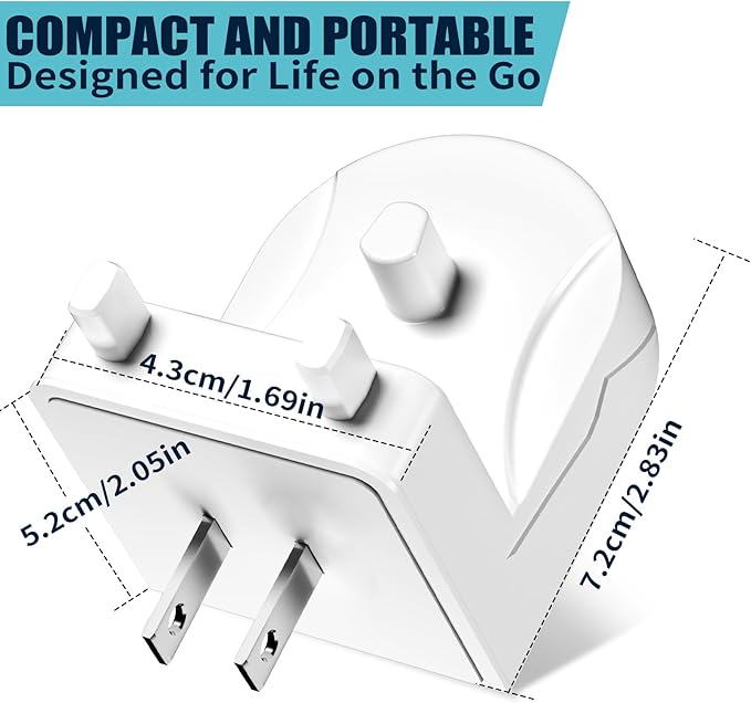 Wireless Electric Toothbrush Wall Charger Compatible with Oral-B and Braun Models (Excluding iO 7/8/9/10 and Pulsonic Series)