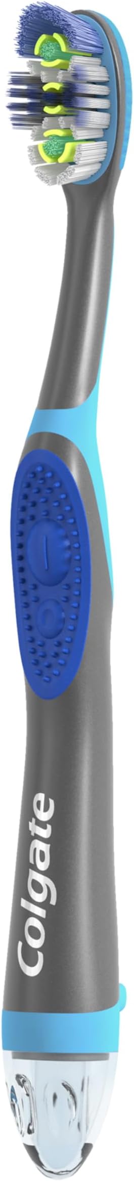 Colgate 360 Vibrate Deep Clean Battery Operated Toothbrush Pack, Disposable Electric Toothbrush with 1 AAA Battery Included, Whole Mouth Clean, 24 Pack