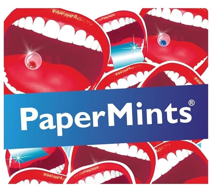 PaperMints CoolCaps - Instant Fresh Breath Mints Sugar-Free, 10 x Tubes of 18 capsules Extreme Bad Breath Treatment for Adults, Breath Freshener Pearls for Halitosis Treatment Keto-Friendly Peppermint