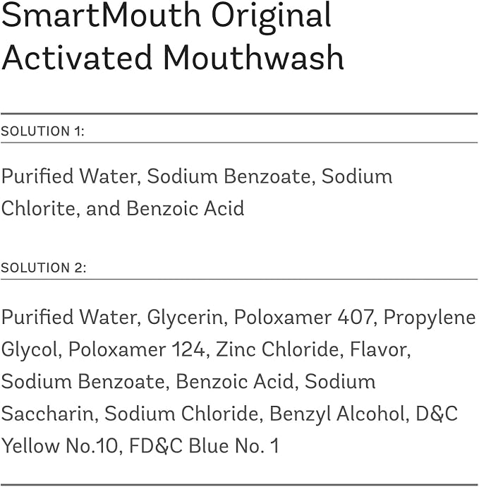SmartMouth Original Activated Mouthwash Single Packs, Travel Mouthwash, Fresh Mint, 40 Pack
