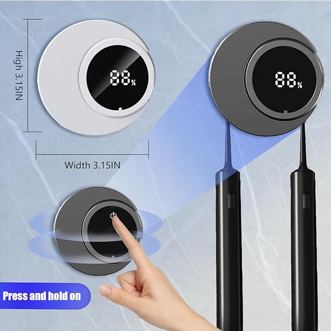 Smart Toothbrush Holder, UV Toothbrush Holders Wall Mounted, Electric Toothbrush Holder for Bathroom, LED Automatic Sensing Toothbrush Cleaner for Home and Travel (White)