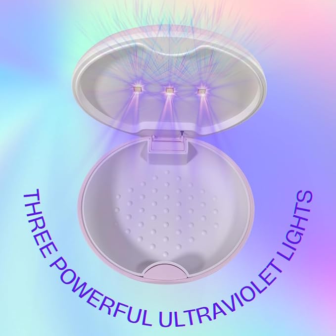 UVC Retainer Case, TARE Case, Compatible with Invisalign, Mouth Guard Case, Dental Braces Case, Slim UVC Case, Battery Powered, Aligner (Light Pink), UVC Mouth Guard Case,