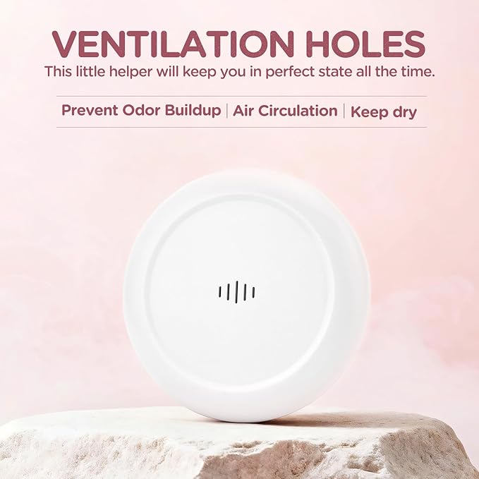2 Pack Retainer Case Ultra-slim Aligner Case with Vent Holes Removable Inner Tray Silicone for Easy Cleaning (2Pack White Pink)