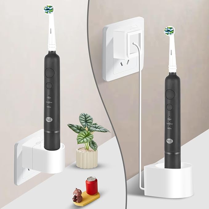 2 in 1 Wall Charger for Philips Sonicare Electric Toothbrush, Electric Toothbrush Wall Charger for Philips Sonicare HX6100/ HX3000/ HX6000/ HX8000/ HX9000 Series (Black)