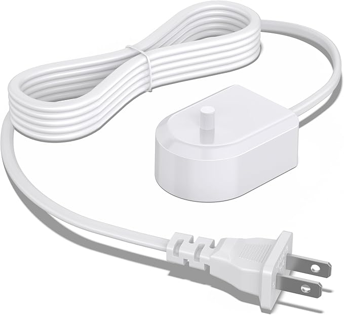 Vanjua Replacement Charger Base for Philips Sonicare Electric Toothbrush HX6100, HX9000 / HX8000 / HX6000 / HX3000 Series Portable Waterproof Travel Charging Power Cord (White)