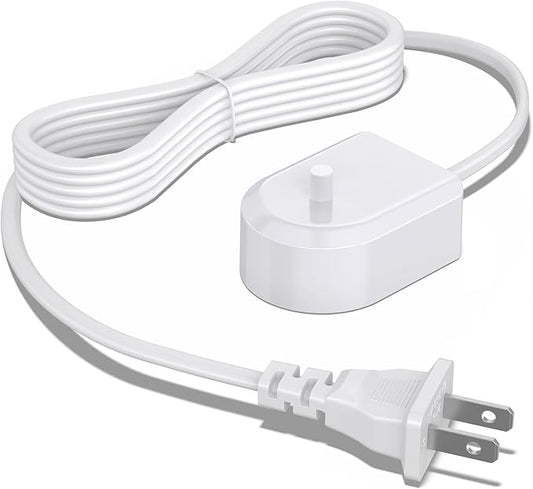 Vanjua Replacement Charger Base for Philips Sonicare Electric Toothbrush HX6100, HX9000 / HX8000 / HX6000 / HX3000 Series Portable Waterproof Travel Charging Power Cord (White)