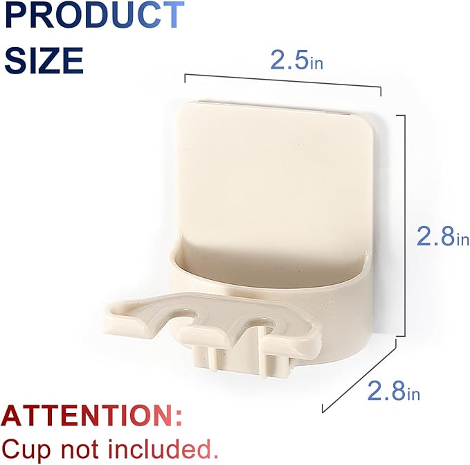 Cruise Toothbrush Holder Magnetic for Cruise Ship Bathroom – Holds 2 Toothbrushes, Toothpaste & Toothbrush Cups – Compact Cruise Essentials 2025 2026 for Small Cabins – Lightweight Travel Accessories