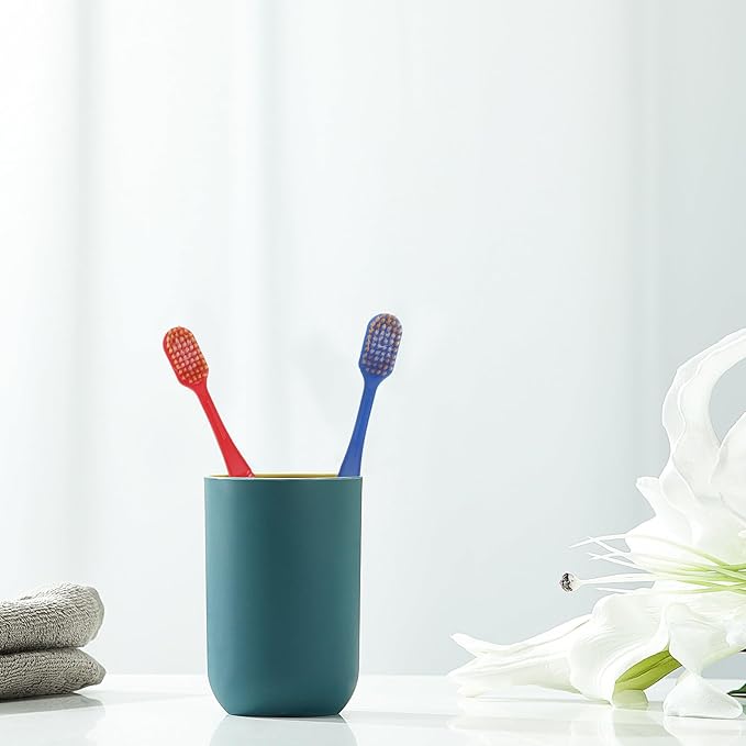 Ciieeo 10pcs Household Charcoal Manual Toothbrushes, Super Soft Bristles, Small Head Design, Oral Care for Adults, Bathroom Accessories Set Random Style