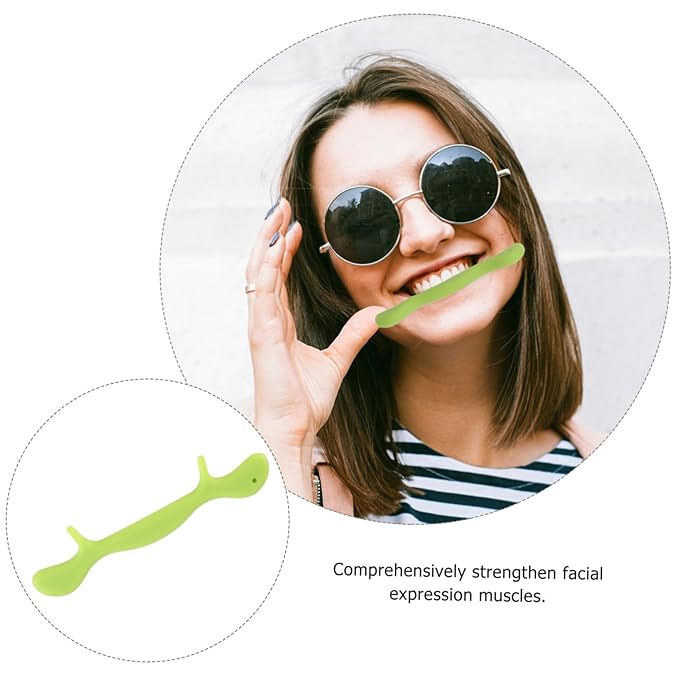 NOLITOY 2pcs Smile Trainer Facial Exercisers Safe Silicone Mouth Muscle Trainer for Face Cheek and Chin Toning Wrinkle Reduction and Overall Facial Shape Enhancement