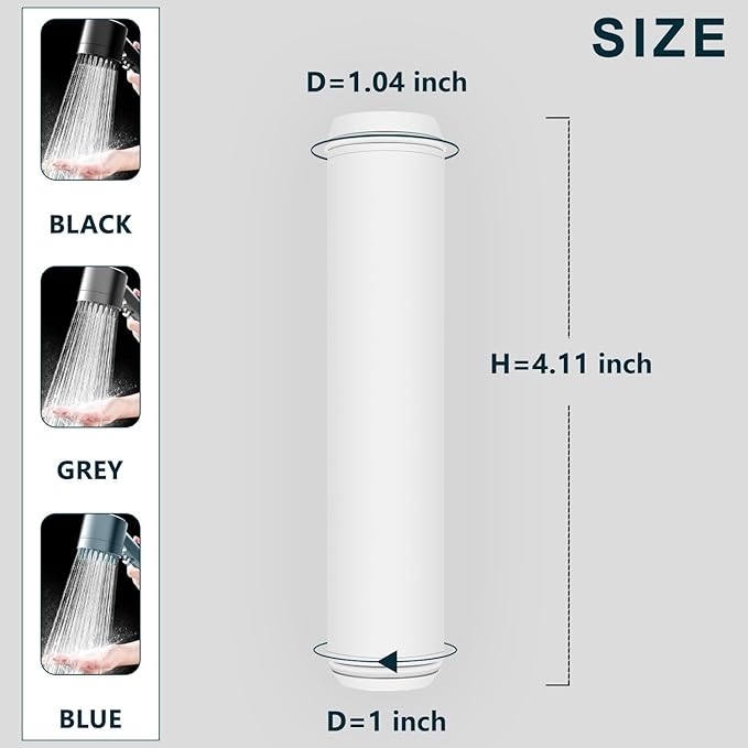 AWO 2 PACK Replacement Shower Filter Cartridge Compatible for PWERAN and for Fitespot Handheld Showerhead,Multi Stage Shower Filtration Systems for Hard Water Reduces Chlorine and Harmful Substance
