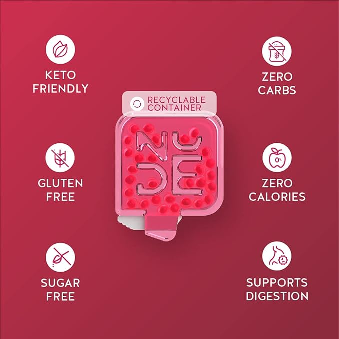 NUDE MINTS | Dual Action Liquid Capsules | Mouth Watering Mint - Lasts 3x Longer - 3x Stronger - Extreme Bad Breath Solution For Adults - Sugar Free, 0 Calorie - Berries - 5 Pack - 150 Capsules