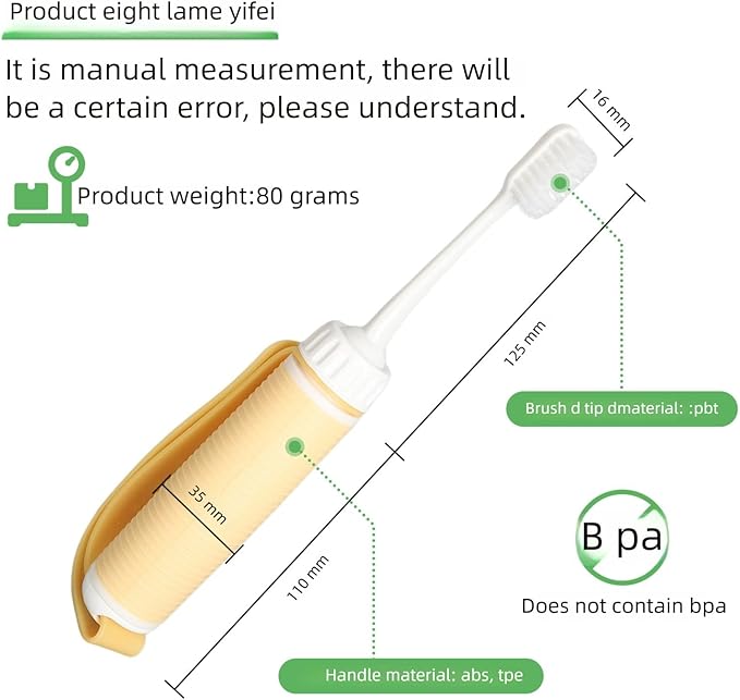 Adaptive Toothbrush,Sponge Toothbrush for Elderly,Toothbrush for Handicapped Adults,Adaptive Fat Handled Toothbrush for The Elderly,People with Special Needs,Cerebral Palsy,The Disabled,2PS