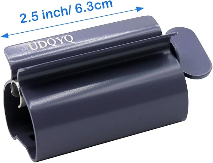 Toothpaste Squeezer - Metal Tube Squeezer Stainless Steel Tube Wringer UDQYQ Toothpaste seat Holder Stand (Gray)
