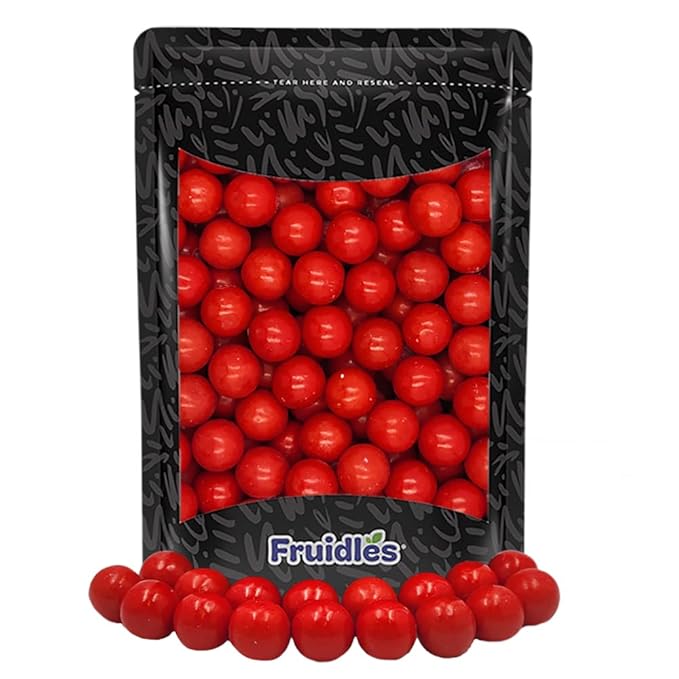 Fruidles Hot Cinnamon Chewing Gum Balls Flavored Candy Buffet Treats, Machine Size Refills, Kosher Certified Parve, 1" Inch (2 Pounds)