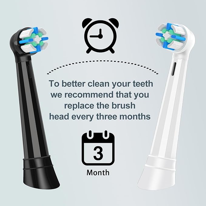 8 PCS IO Replacement Heads Compatible with Oral b IO 2/3/4/5/6/7/8/9/10 Series Electric Toothbrush, Brush Heads Refills Compatible with Oral B IO (Black/White)